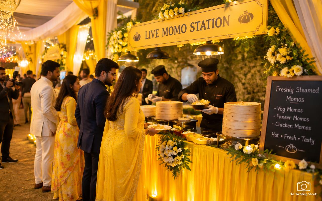 WAYO live momo station at a wedding